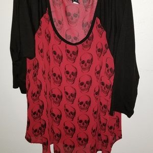 Torrid Red and Black Shirt